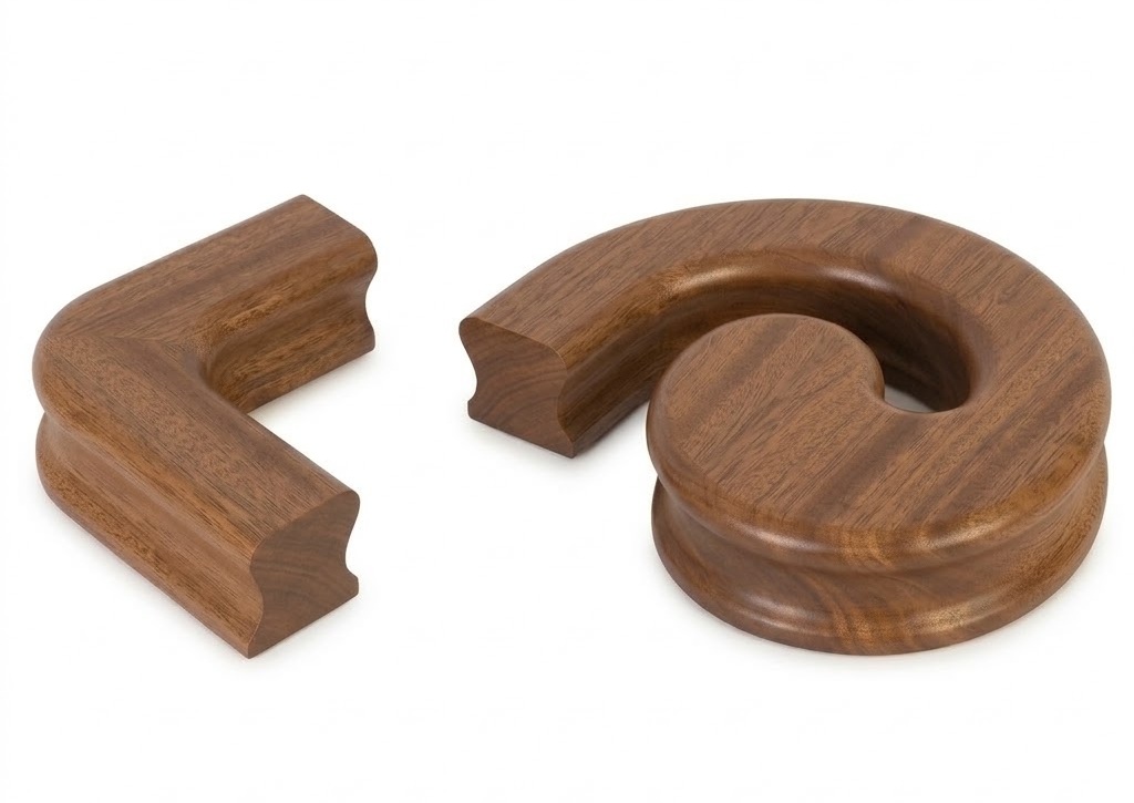 Walnut Handrail Fittings